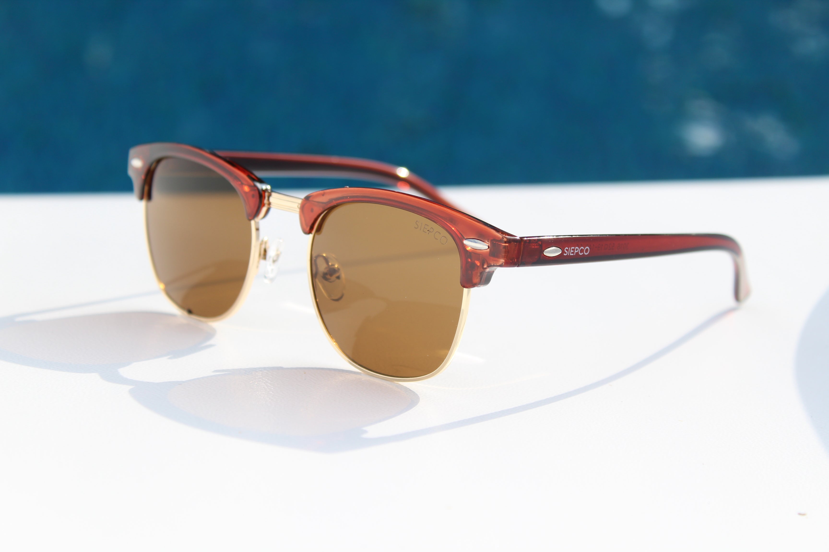 Clubmaster Style Sunglasses for Sale Canada - Red Frames