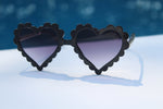 Load image into Gallery viewer, Children’s Heart Shaped Sunglasses for Sale Canada - Black Frame
